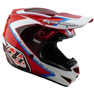 Casque TROY LEE DESIGNS GP Shutter - rouge/blanc | Oxmoto