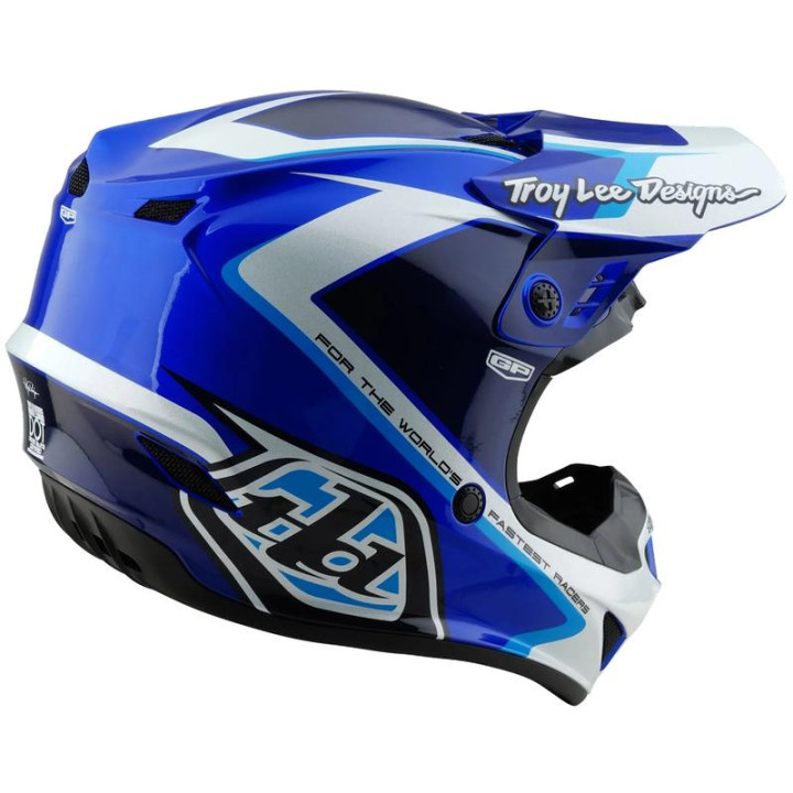 Casque enfant TROY LEE DESIGNS GP Shutter - bleu/blanc
