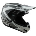 Casque TROY LEE DESIGNS GP Shutter - gris/blanc | Oxmoto