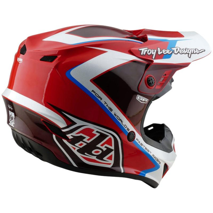 Casque TROY LEE DESIGNS GP Shutter - rouge/blanc | Oxmoto