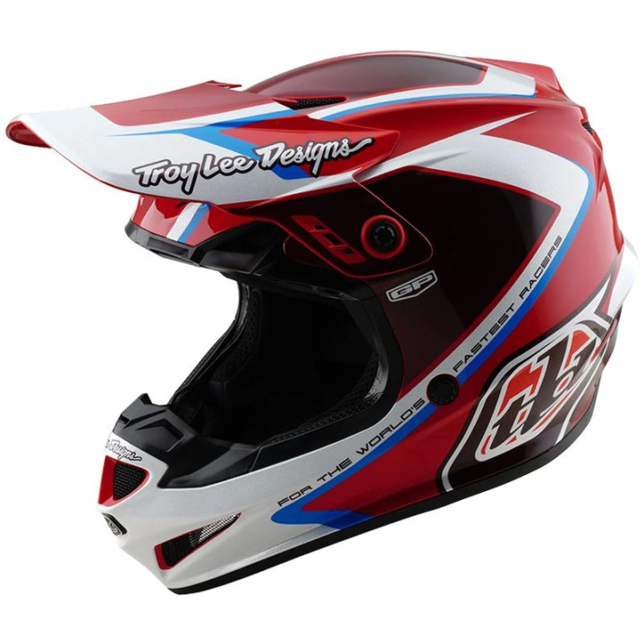 Casque TROY LEE DESIGNS GP Shutter - rouge/blanc | Oxmoto