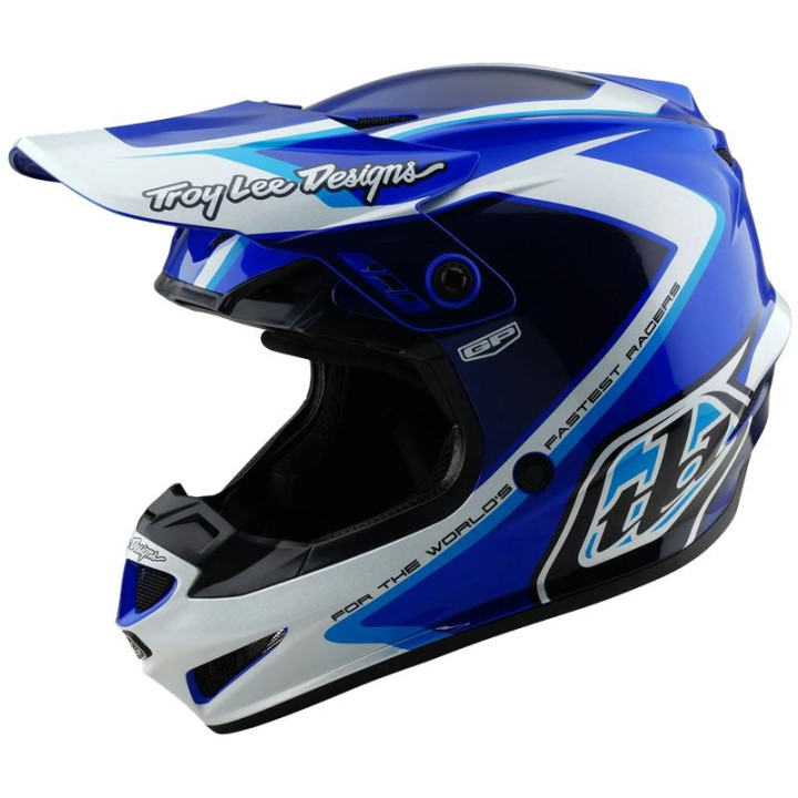 Casque enfant TROY LEE DESIGNS GP Shutter - bleu/blanc