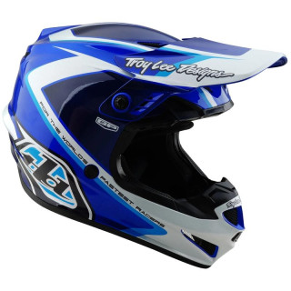 Casque TROY LEE DESIGNS GP Shutter - bleu/blanc | Oxmoto