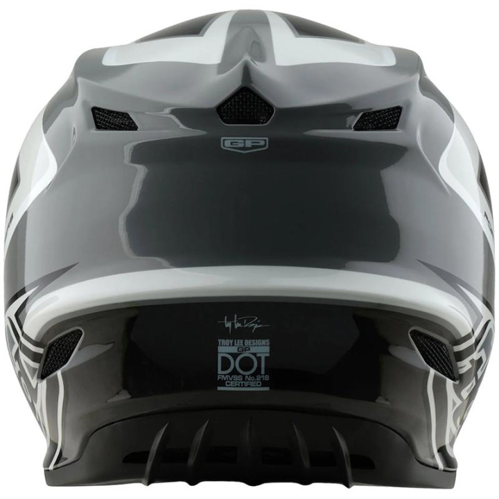 Casque TROY LEE DESIGNS GP Shutter - gris/blanc | Oxmoto