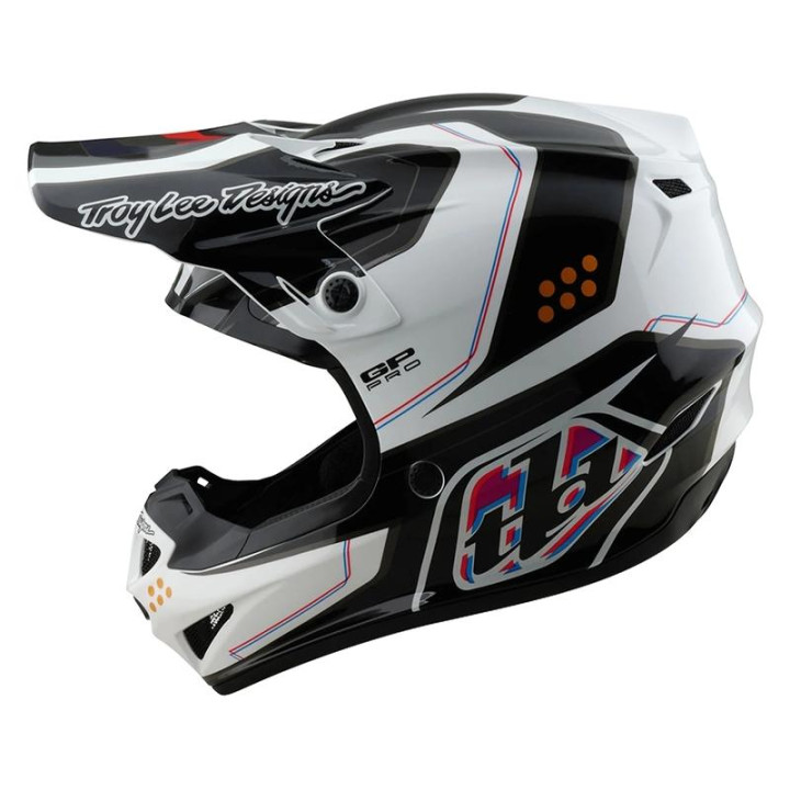 Casque troy lee designs gp pro mips trooper blanc/noir