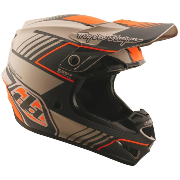 Casque TROY LEE DESIGNS GP Pro Segment - Taupe | Oxmoto