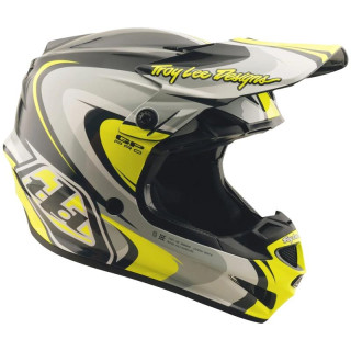Casque TROY LEE DESIGNS GP Pro Crossover - gris/jaune