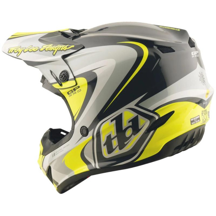 Casque TROY LEE DESIGNS GP Pro Crossover - gris/jaune