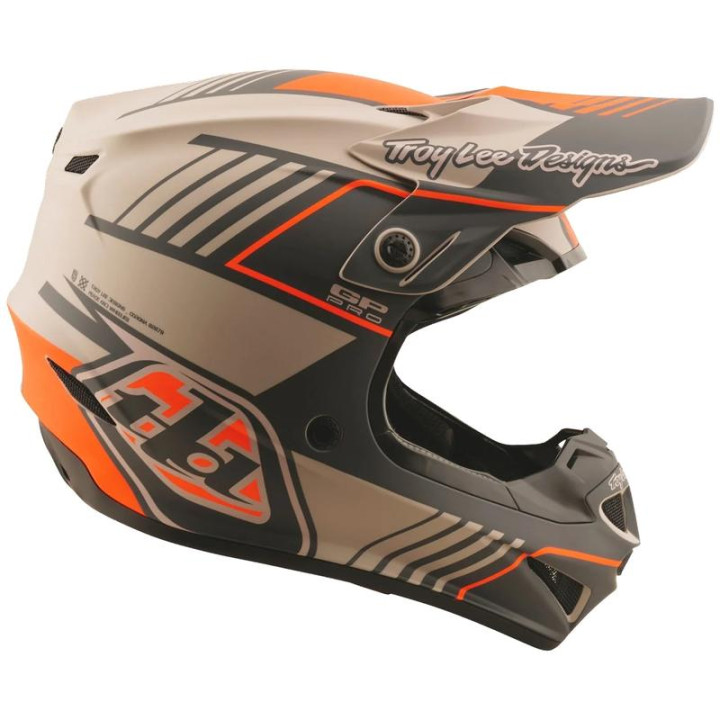 Casque TROY LEE DESIGNS GP Pro Segment - Taupe | Oxmoto