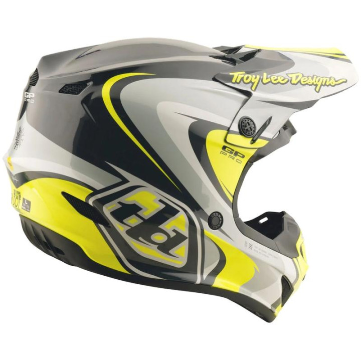 Casque TROY LEE DESIGNS GP Pro Crossover - gris/jaune