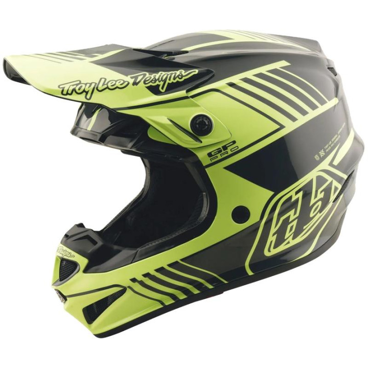 Casque TROY LEE DESIGNS GP Pro Segment - jaune | Oxmoto