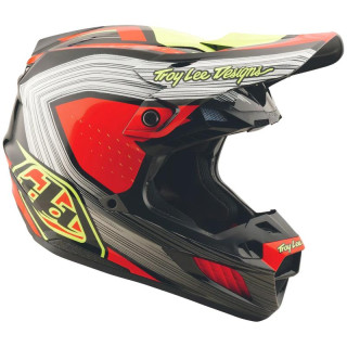 Casque TROY LEE DESIGNS SE5 Composite Stripes - noir/Infra Red
