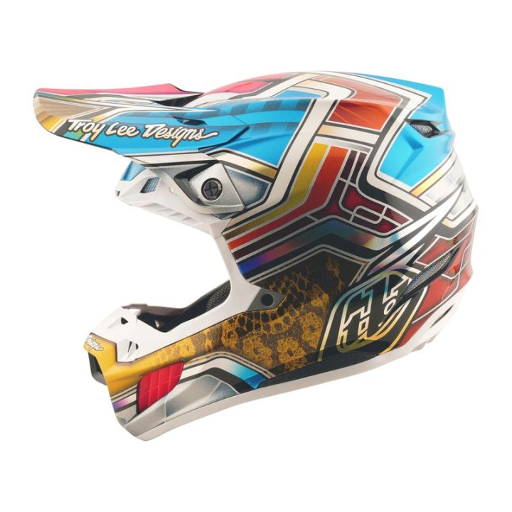 Casque troy lee designs se5 carbon lowrider gris/multi