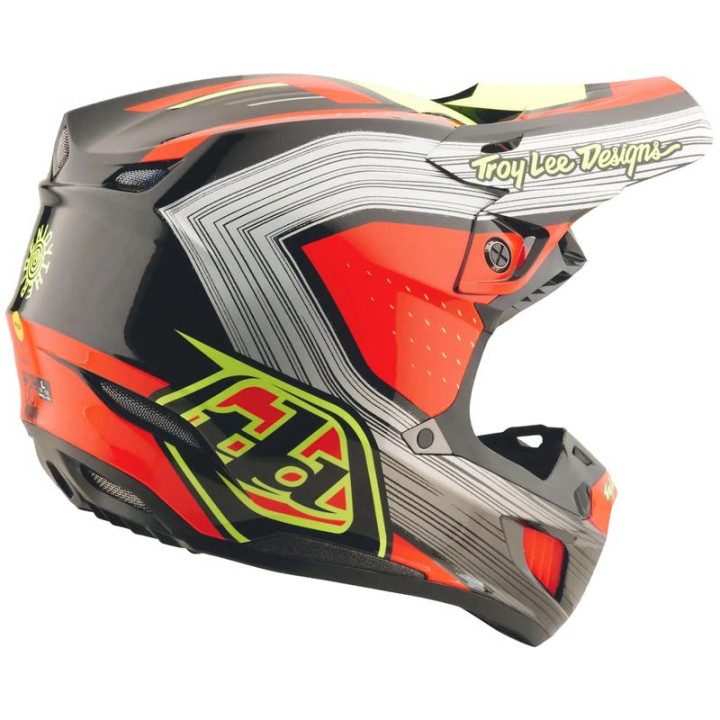 Casque TROY LEE DESIGNS SE5 Composite Stripes - noir/Infra Red
