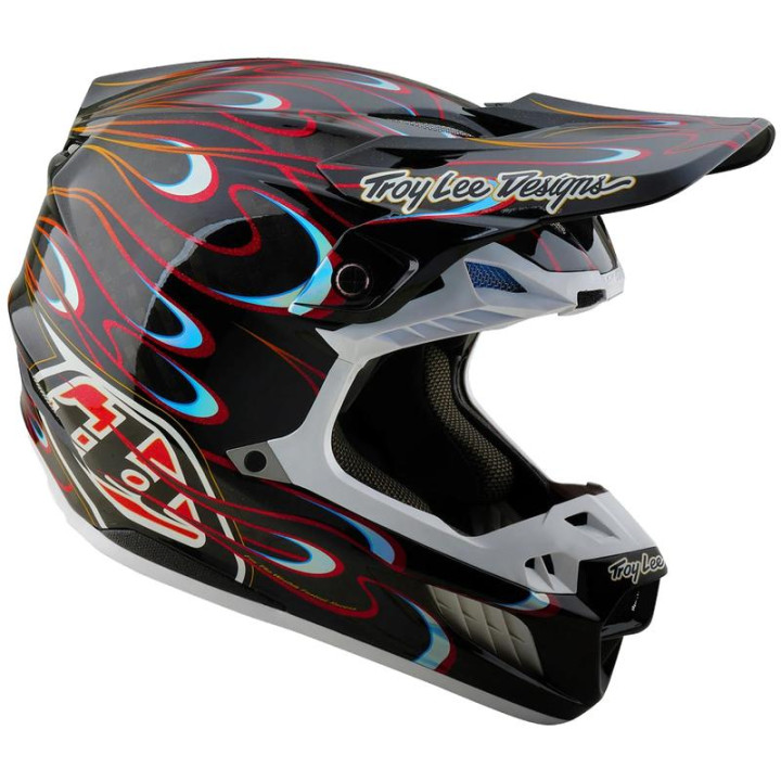 Casque TROY LEE DESIGNS SE5 Carbon Torched - noir/rouge
