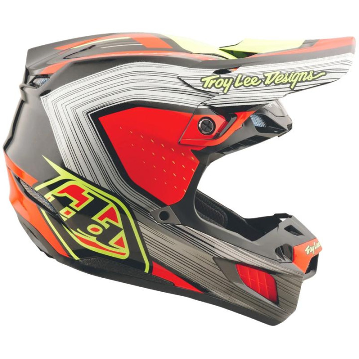 Casque TROY LEE DESIGNS SE5 Composite Stripes - noir/Infra Red