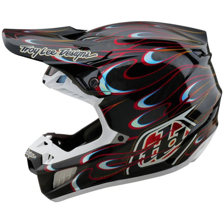 Casque TROY LEE DESIGNS SE5 Carbon Torched - noir/rouge