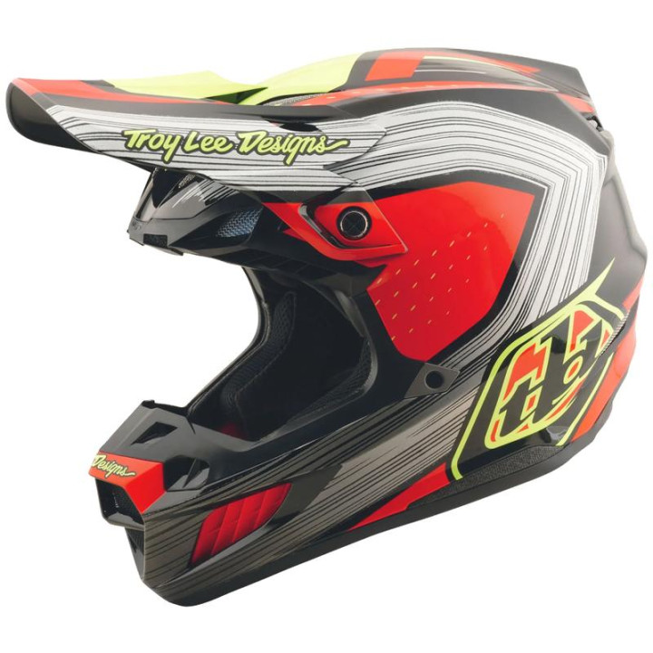 Casque TROY LEE DESIGNS SE5 Composite Stripes - noir/Infra Red