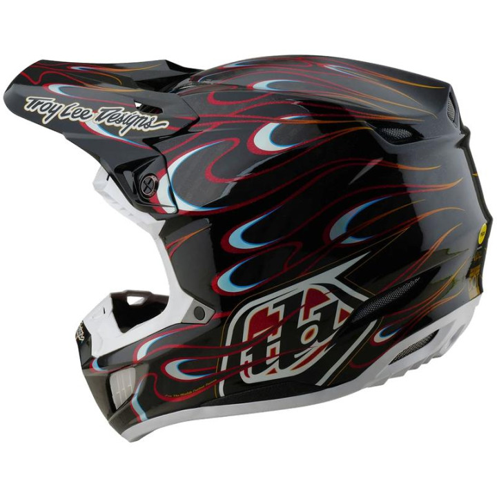 Casque TROY LEE DESIGNS SE5 Carbon Torched - noir/rouge