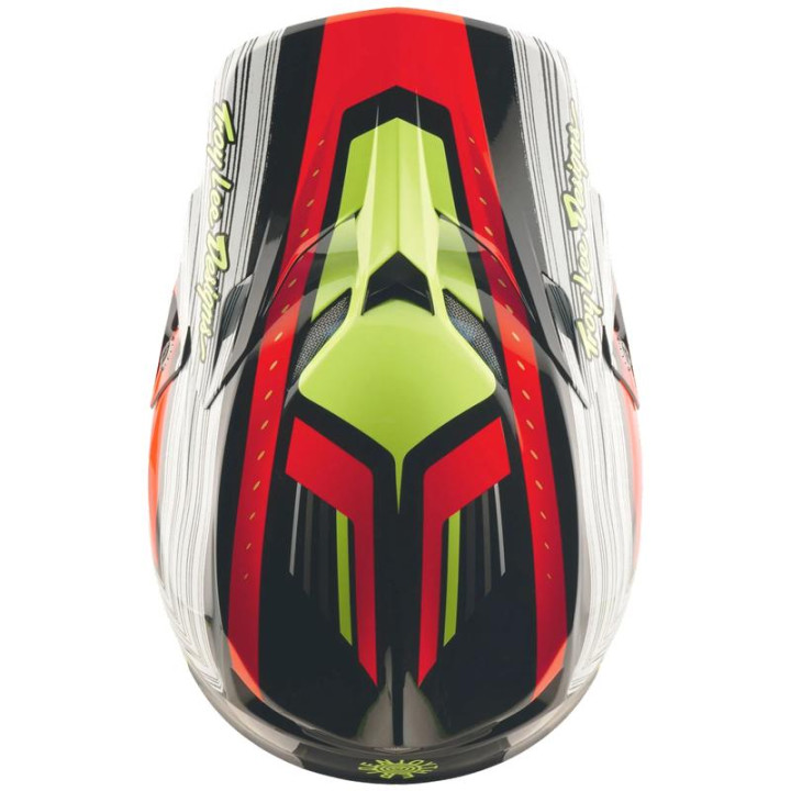 Casque TROY LEE DESIGNS SE5 Composite Stripes - noir/Infra Red
