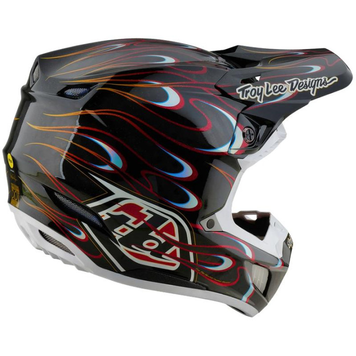 Casque TROY LEE DESIGNS SE5 Carbon Torched - noir/rouge