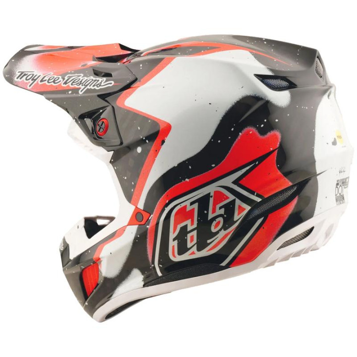 Casque TROY LEE DESIGNS SE5 Carbon Membrane - noir/rouge