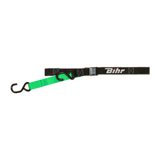 Sangles à boucle bicolore Bihr noir/verte | Oxmoto