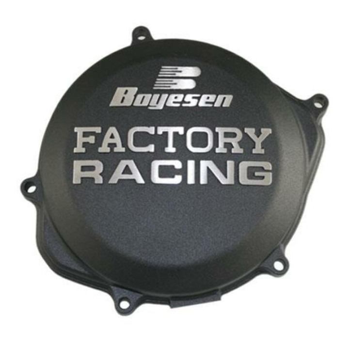 Couvercle de carter d'embrayage Boyesen Factory Racing noir - Kawasaki KX250 (95-02)