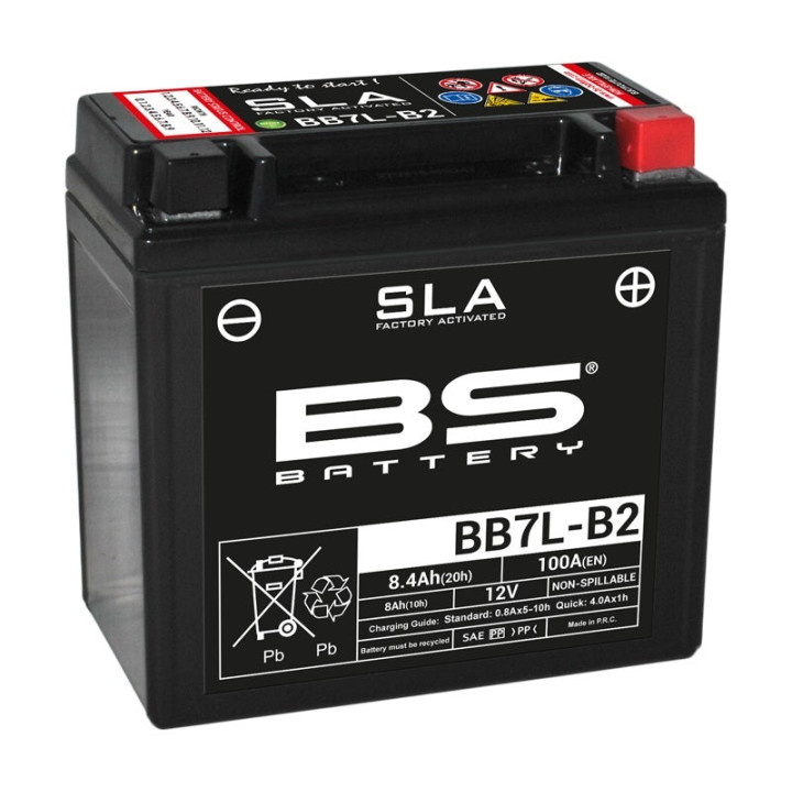 Batterie BS BATTERY SLA sans entretien activé usine - BB7L-B2