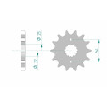 Pignon AFAM acier standard 24500 - 530 1076296002 | Oxmoto