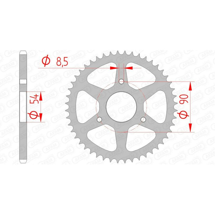 Couronne AFAM acier standard 146100 - 420 | Oxmoto