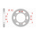 Couronne AFAM acier standard 16502 - 530 1074575001 | Oxmoto