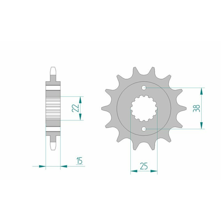 Pignon AFAM acier standard 52607 - 520 | Oxmoto