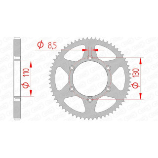 Couronne AFAM acier standard 116100 - 420 | Oxmoto