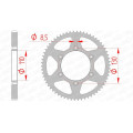 Couronne AFAM acier standard 116100 - 420 | Oxmoto