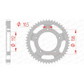 Couronne AFAM acier standard 12607 - 530 | Oxmoto