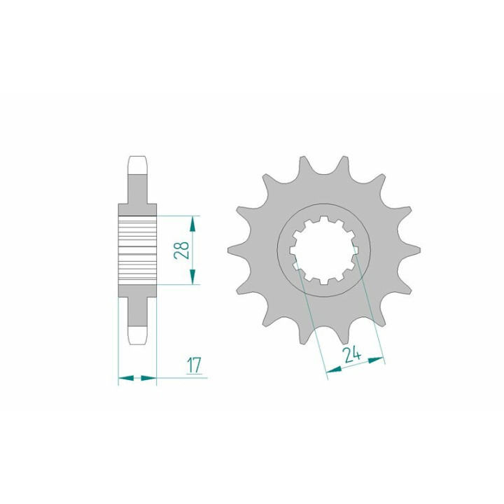 Pignon AFAM acier standard 20504 - 530 1074916004 | Oxmoto