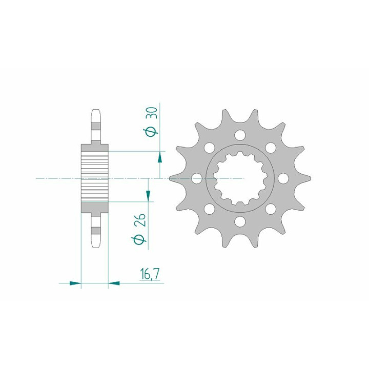 Pignon AFAM acier standard 20613 - 520 1075169002 | Oxmoto