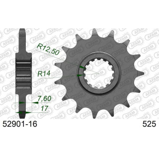 Pignon AFAM acier standard 52901 - 525 1077105003 | Oxmoto