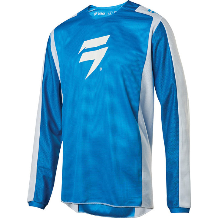 Maillot Shift white label race 2 bleu/blanc 2020 | Oxmoto
