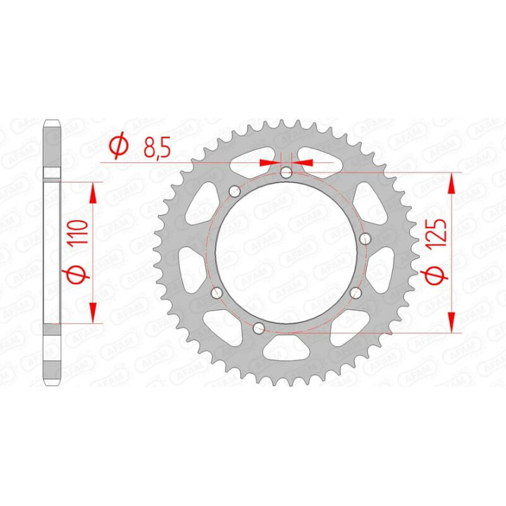 Couronne AFAM acier standard 14109 - 420 | Oxmoto