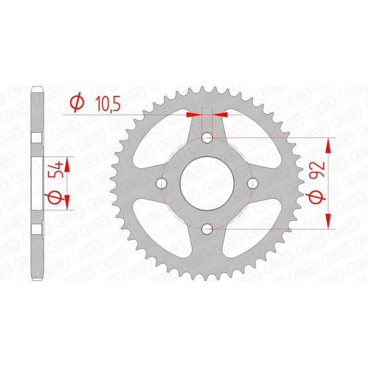 Couronne AFAM acier standard 12113 - 420 | Oxmoto