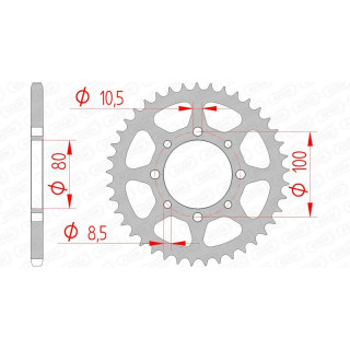 Couronne AFAM acier standard 14312 - 520 | Oxmoto