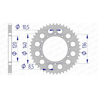 Couronne AFAM aluminium 17404520 1074603006 | Oxmoto