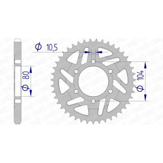 Couronne AFAM aluminium 17610525 1074608005 | Oxmoto