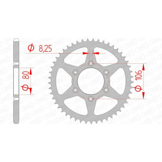 Couronne AFAM acier standard 35204 - 520 1074619001 | Oxmoto