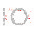 Couronne AFAM acier standard 35804 - 525 | Oxmoto