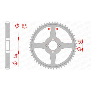 Couronne AFAM acier standard 12222 - 428 1074419002 | Oxmoto