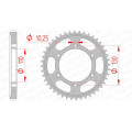 Couronne AFAM acier standard 12813 - 530 1074459003 | Oxmoto