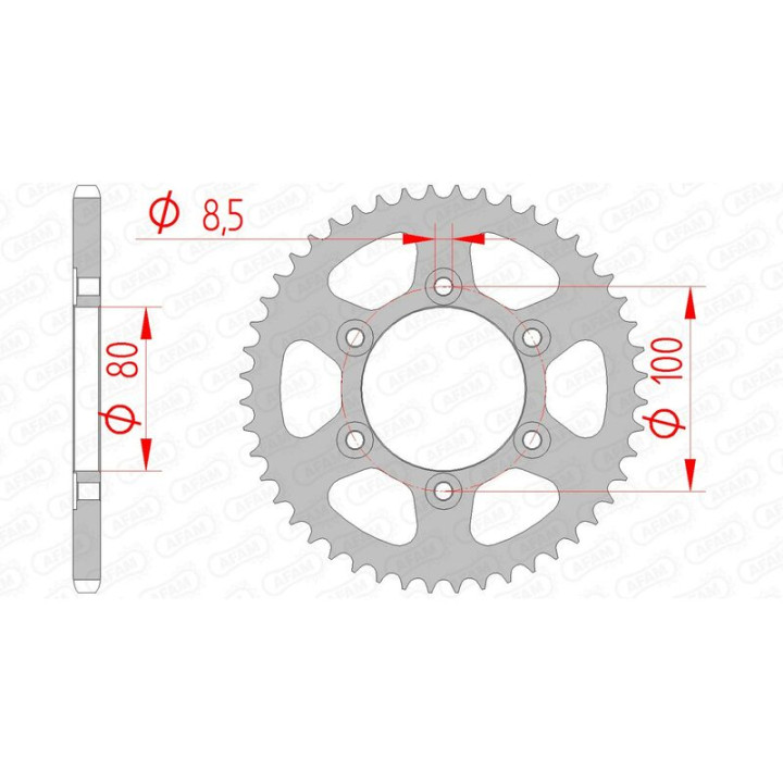 Couronne AFAM acier standard 80105 - 420 1074749001 | Oxmoto